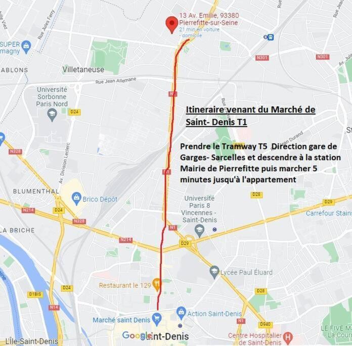 Studio rénové d'exception Aux Portes de Paris ! Pierrefitte-sur-Seine Exterior foto